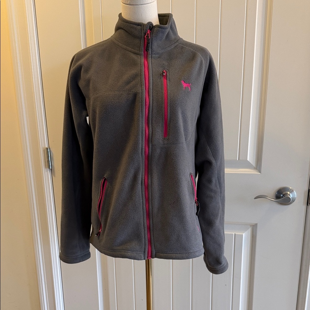 The Black Dog Gray Jacket with Pink Accents